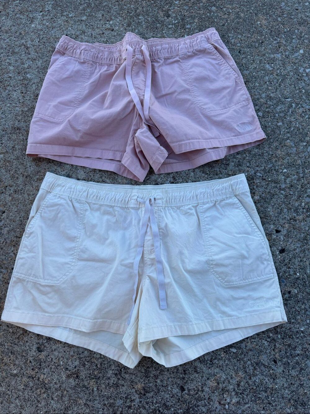 The North Face Women’s Shorts Bundle 2 Pairs XL Pink White Drawstr